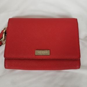 Kate Spade Red Saffiano Wristlet Wallet